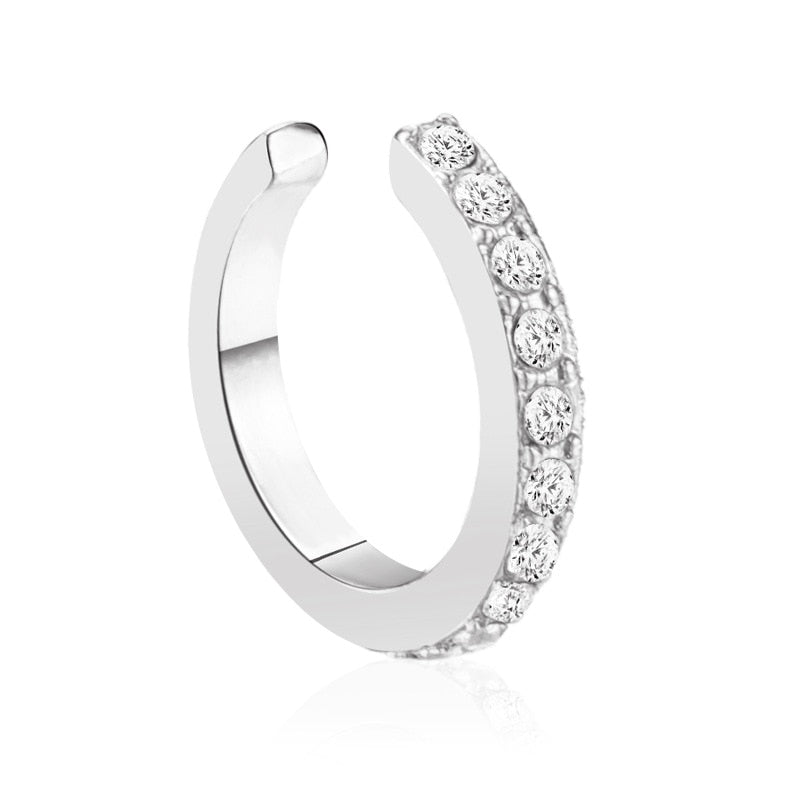 Fashion Exquisite Rhinestone Decor Ear Cuff earring for Woman Ear 2026 Summer New Arrival Christmas Jewelry Gift